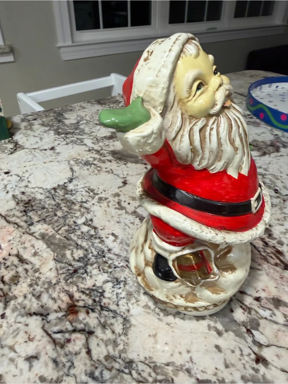 Ensco Santa Presents Music Box Jingle Bells Dashing Through The Snow Xmas Vtg 70